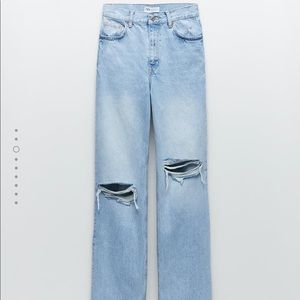 NWOT Zara wide leg high rise jeans